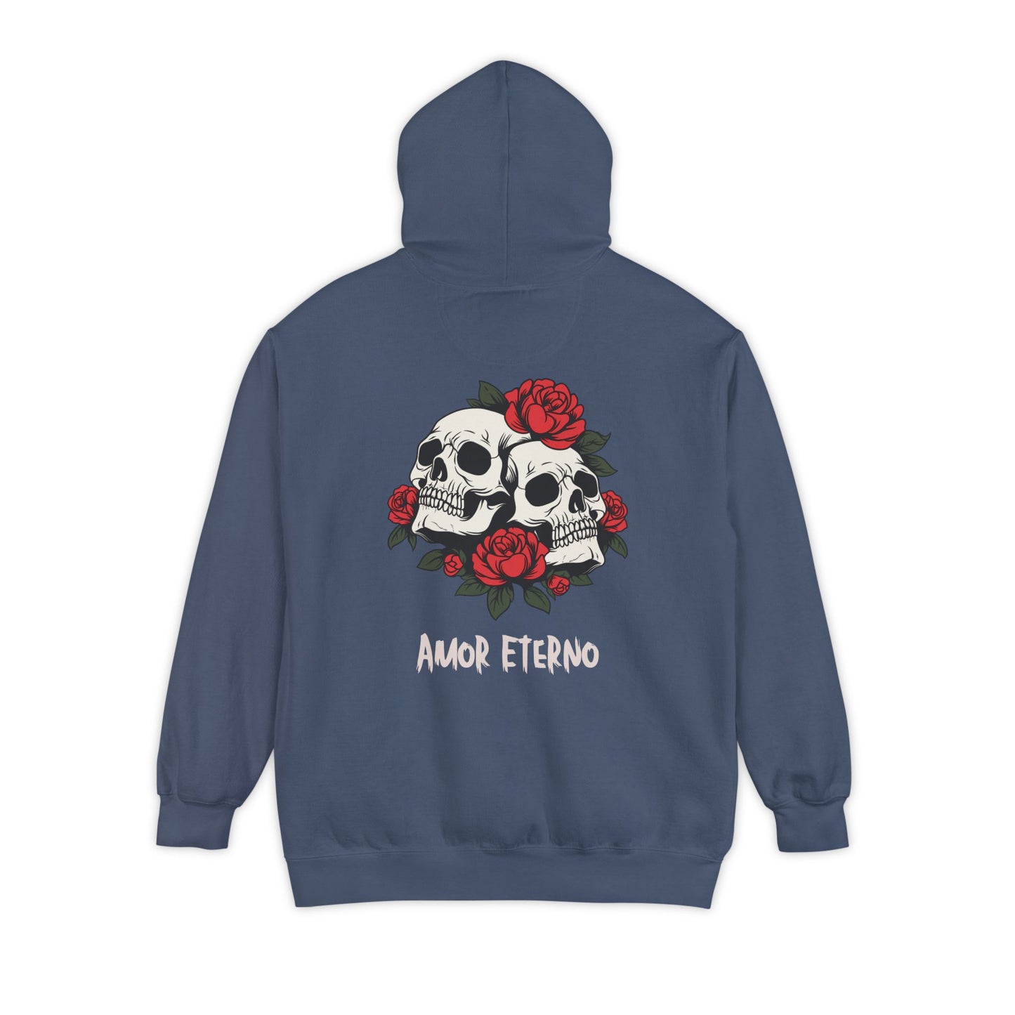 Hoodie - Amor Eterno with Skulls and Roses Design