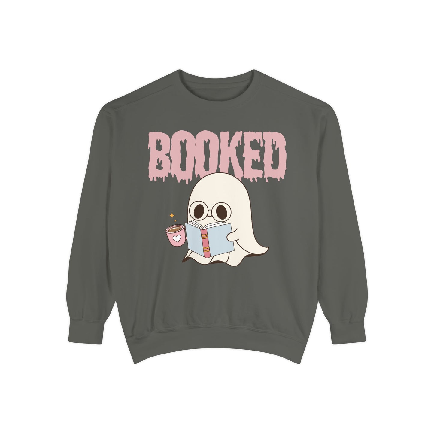 Booked Ghost with Coffee Sweatshirt