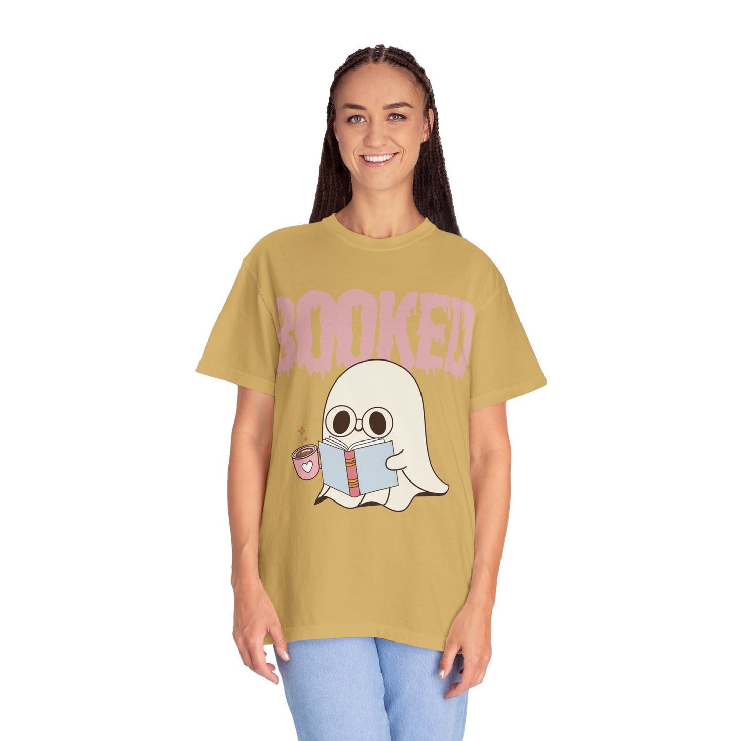 Booked Ghost with Coffee Unisex T-shirt