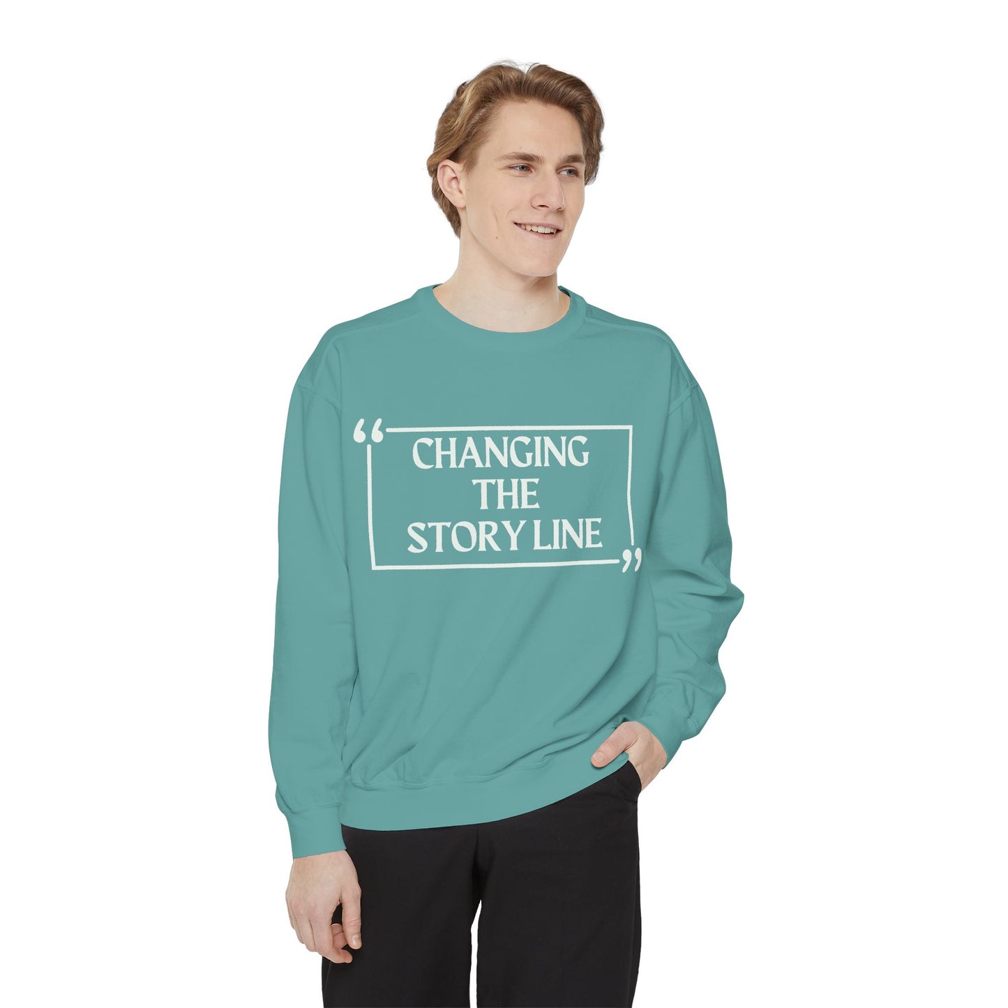 "Changing the Story Line" Unisex Garment-Dyed Sweatshirt