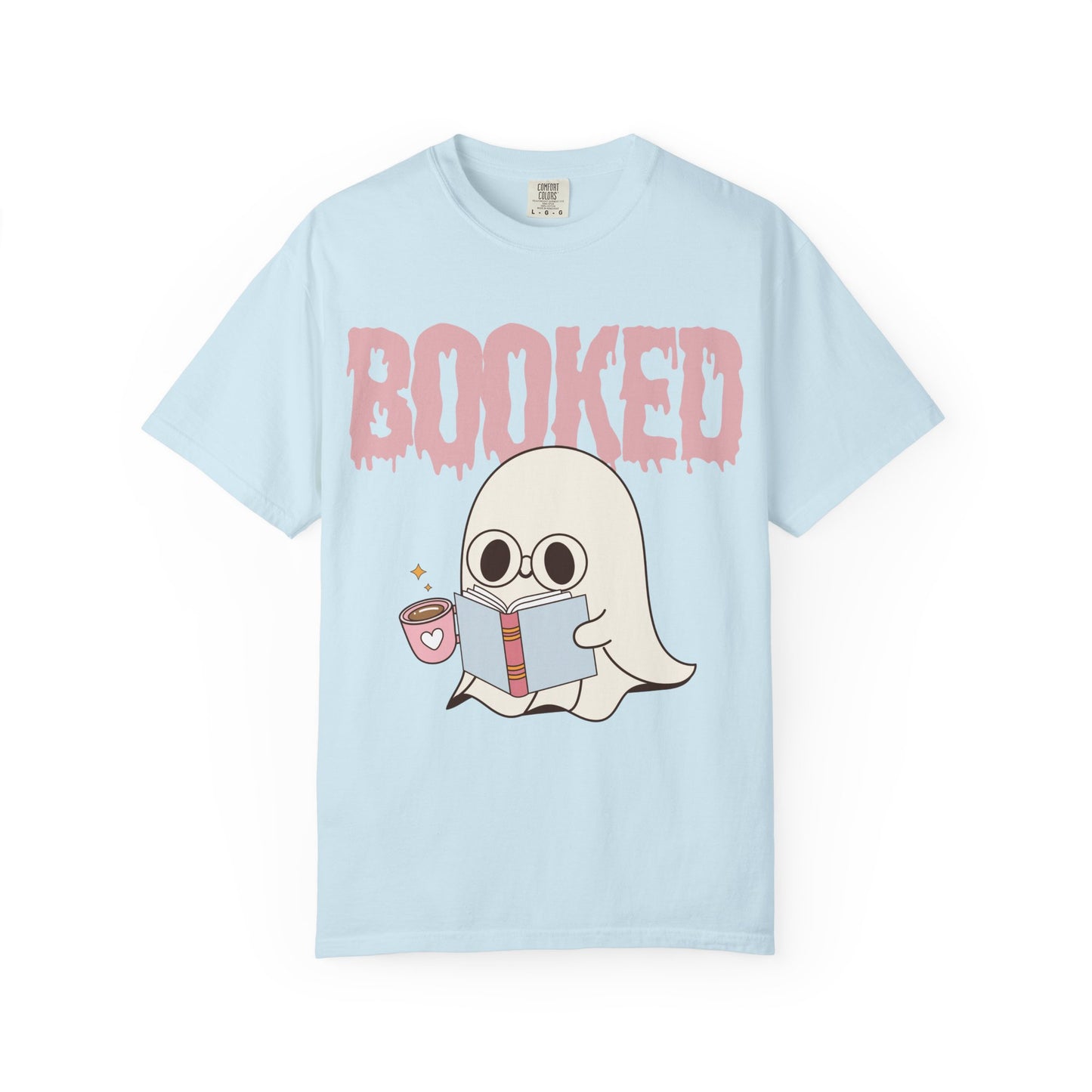 Booked Ghost with Coffee Unisex T-shirt