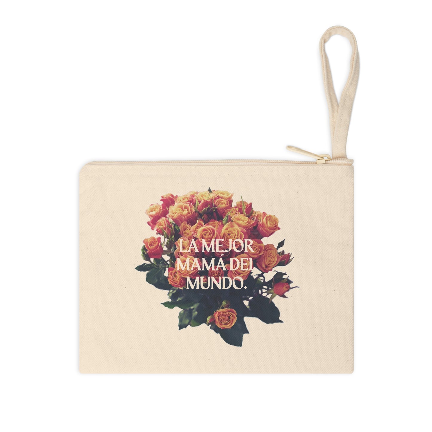 Zipper Pouch - La mejor mamá del mundo with roses