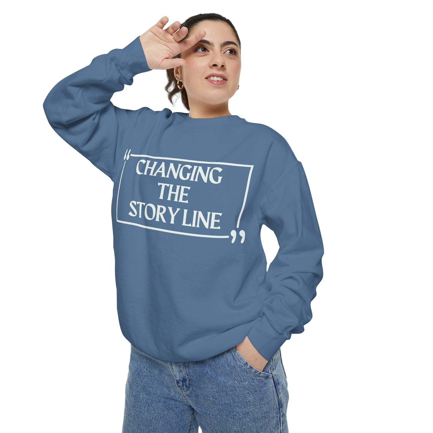 "Changing the Story Line" Unisex Garment-Dyed Sweatshirt