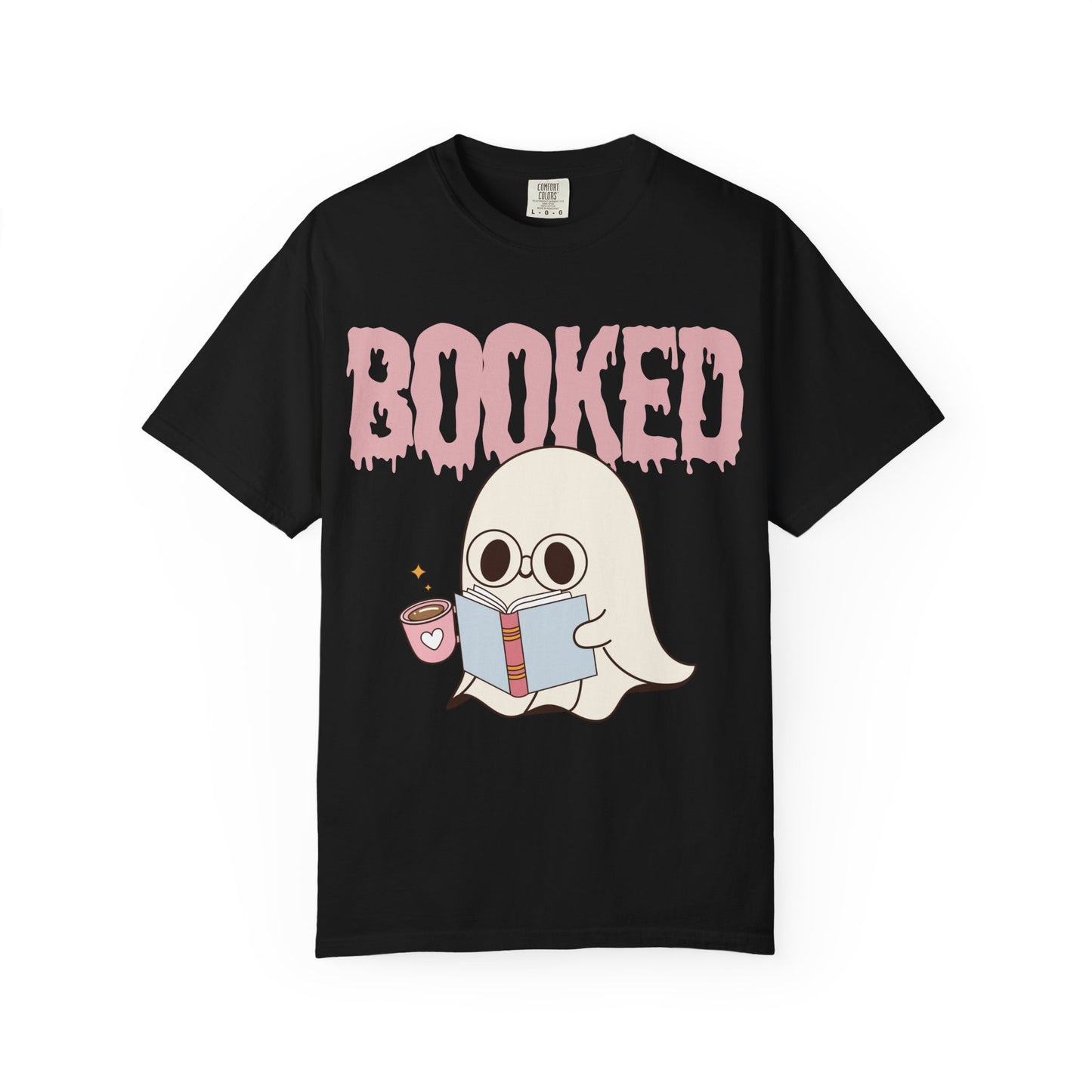 Booked Ghost with Coffee Unisex T-shirt