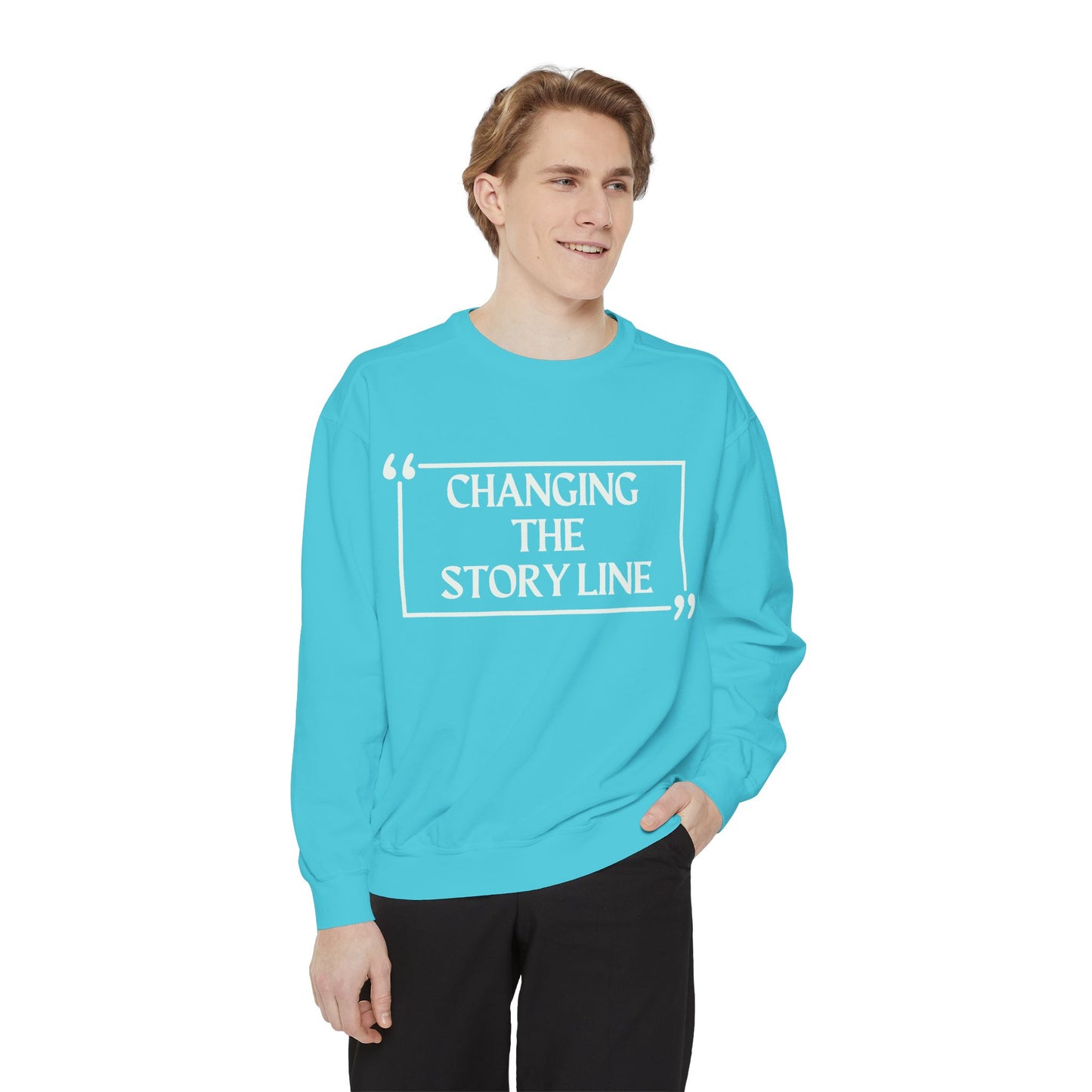 "Changing the Story Line" Unisex Garment-Dyed Sweatshirt