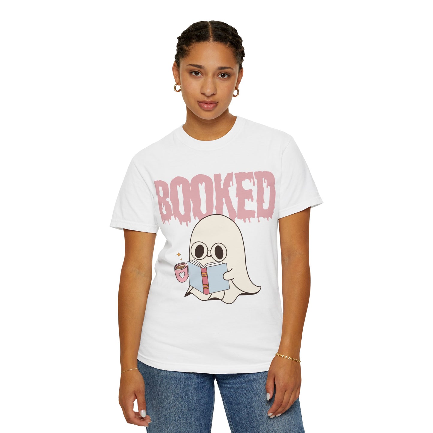 Booked Ghost with Coffee Unisex T-shirt