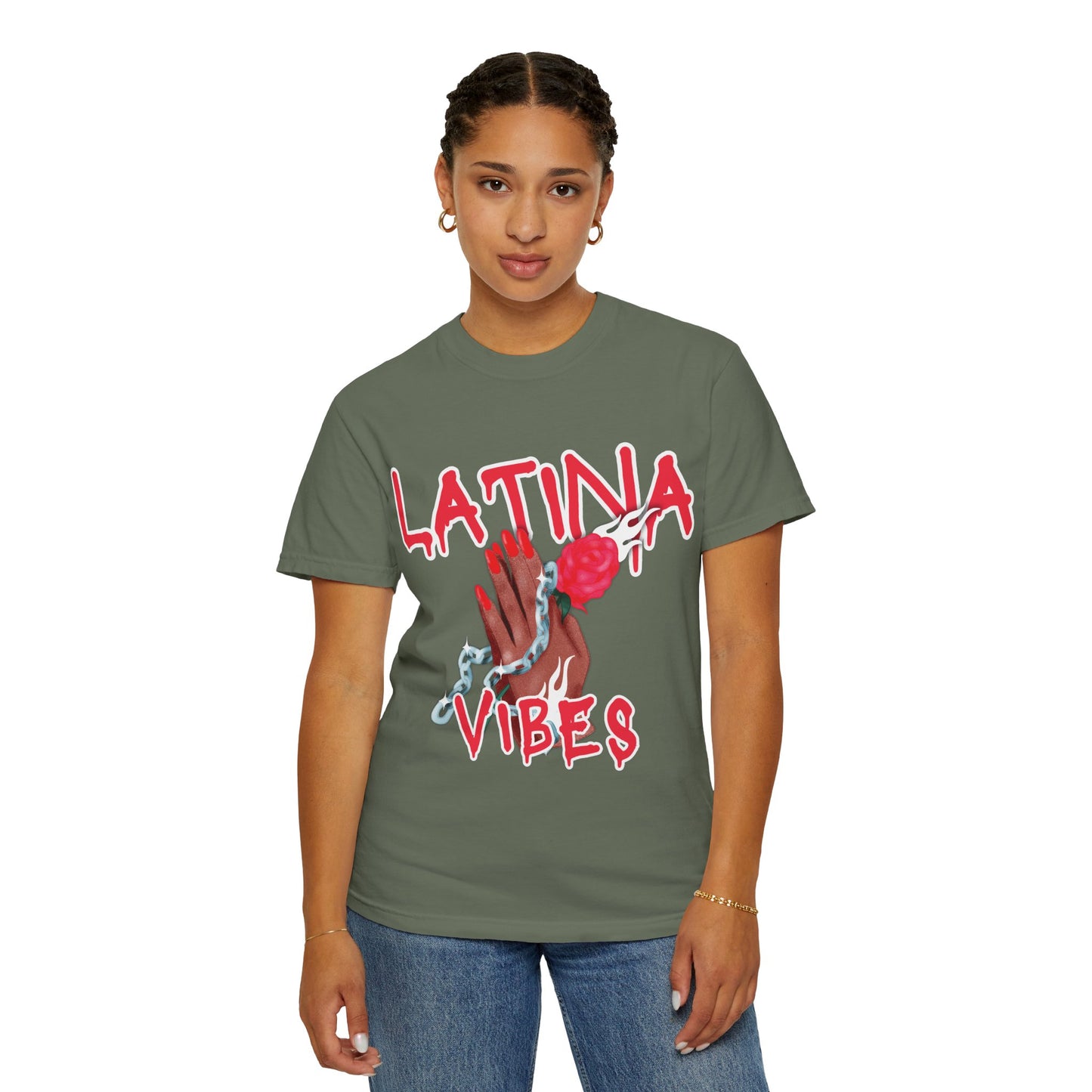 Bold, Stylish & Empowering Garment-Dyed T-shirt - Latina Vibes