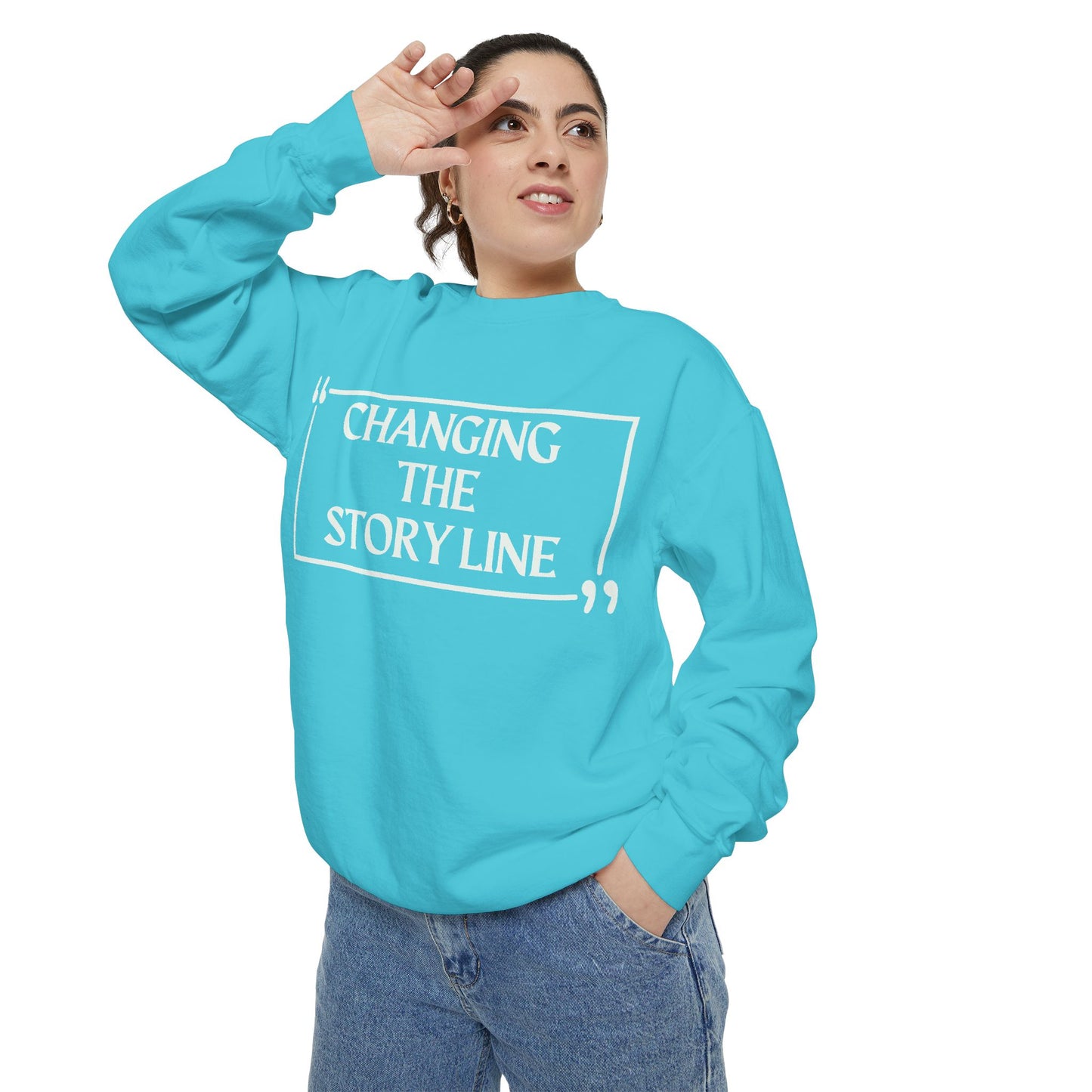 "Changing the Story Line" Unisex Garment-Dyed Sweatshirt