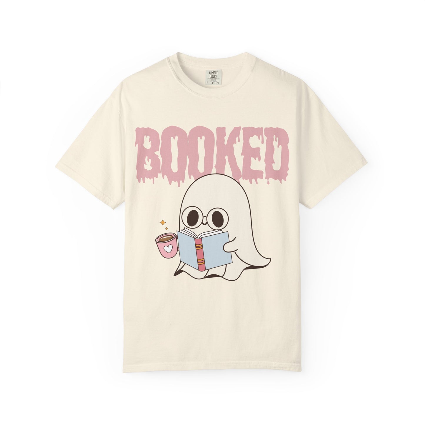 Booked Ghost with Coffee Unisex T-shirt