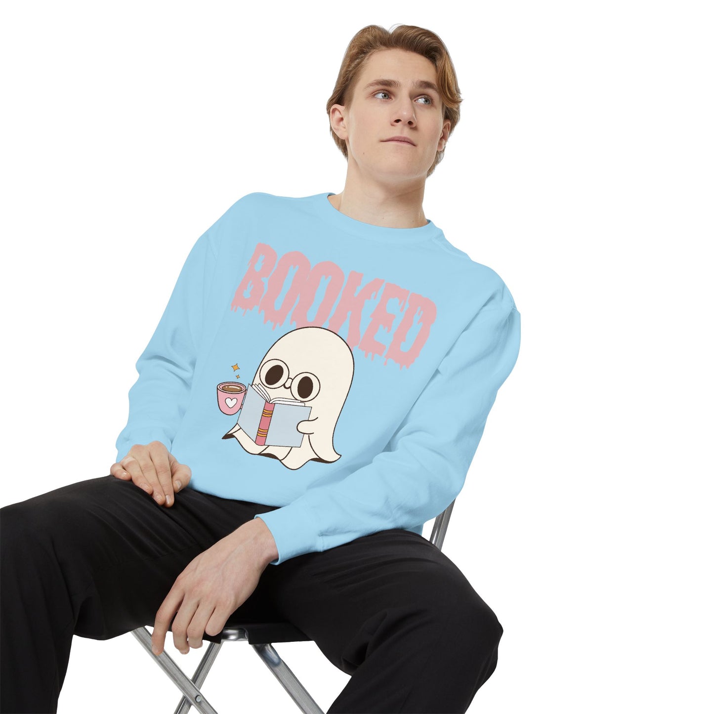 Booked Ghost with Coffee Sweatshirt