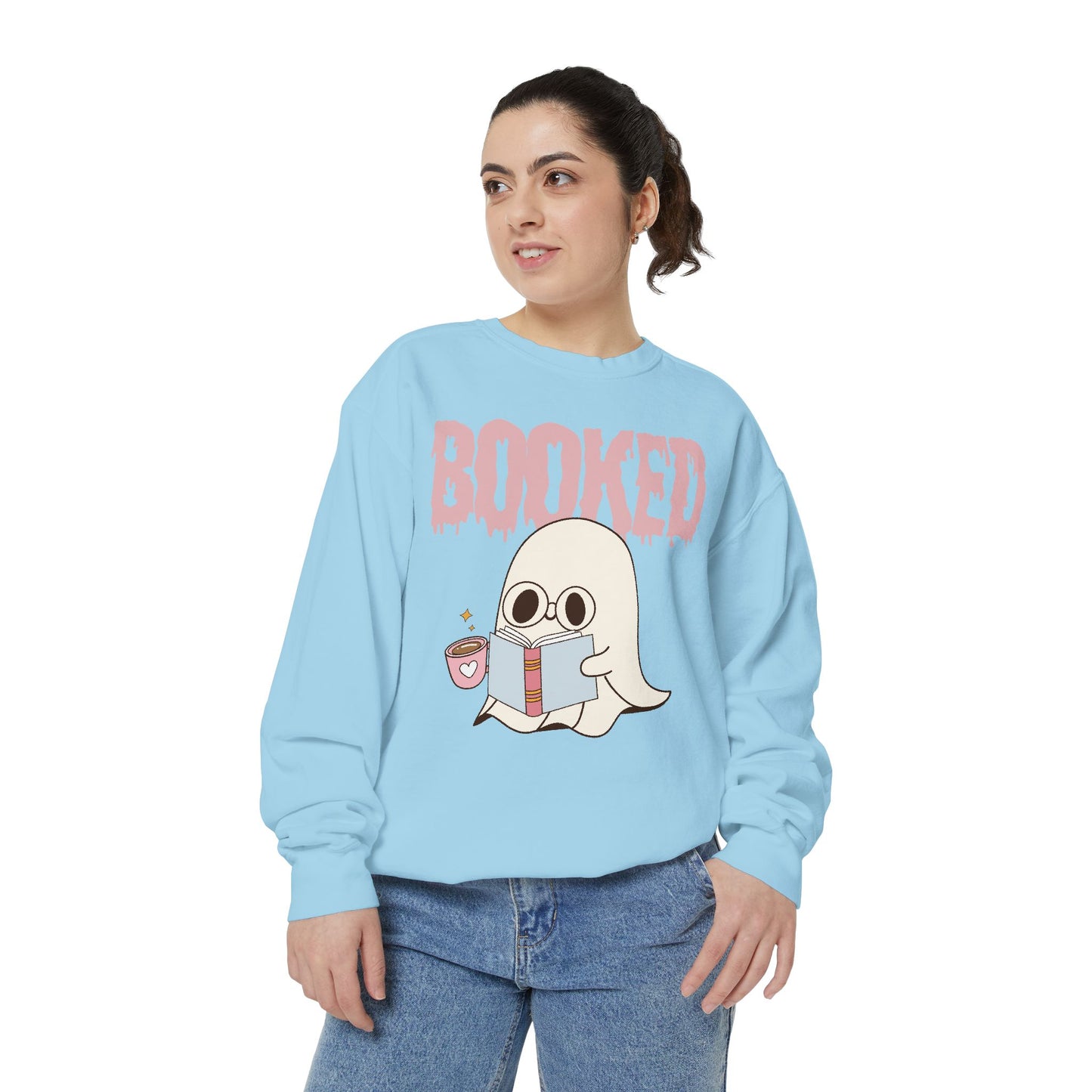 Booked Ghost with Coffee Sweatshirt