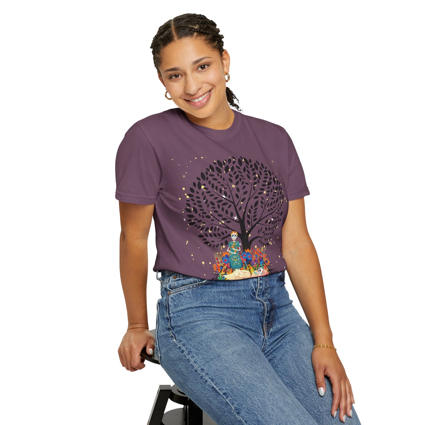 Tree of Life Unisex T-shirt with Calavera Design