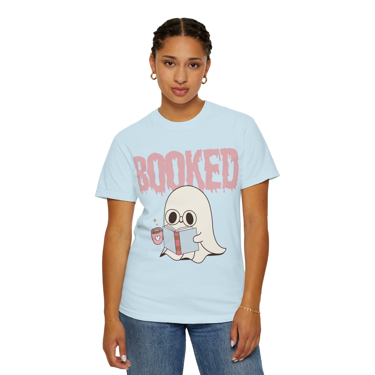 Booked Ghost with Coffee Unisex T-shirt