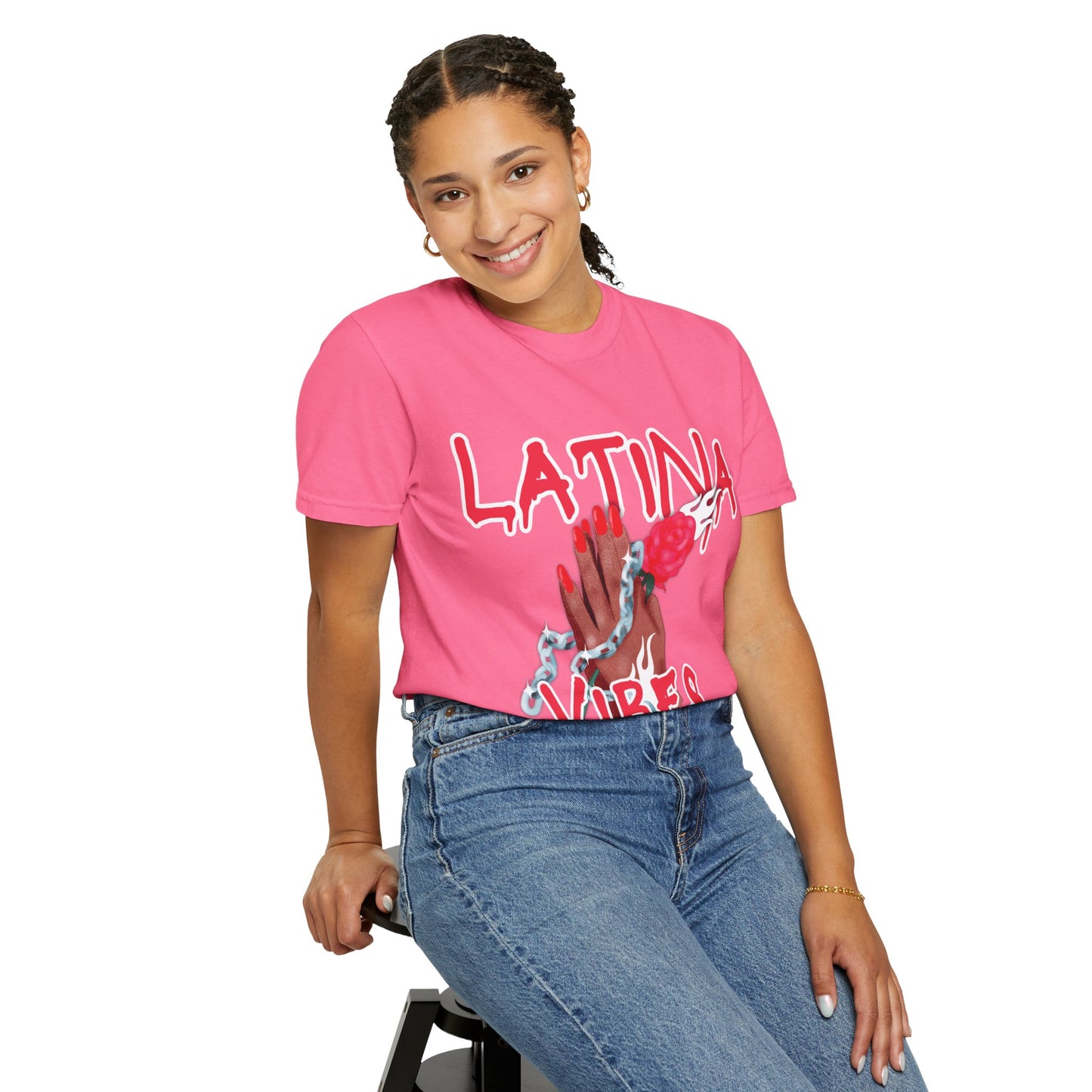 Bold, Stylish & Empowering Garment-Dyed T-shirt - Latina Vibes