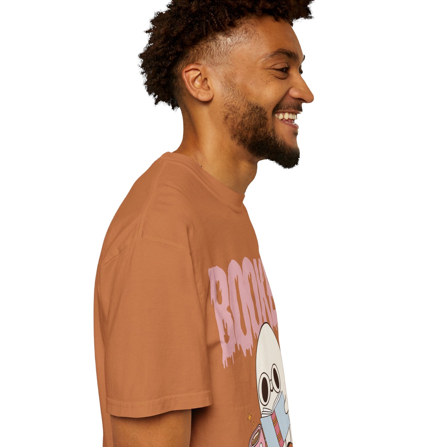 Booked Ghost with Coffee Unisex T-shirt