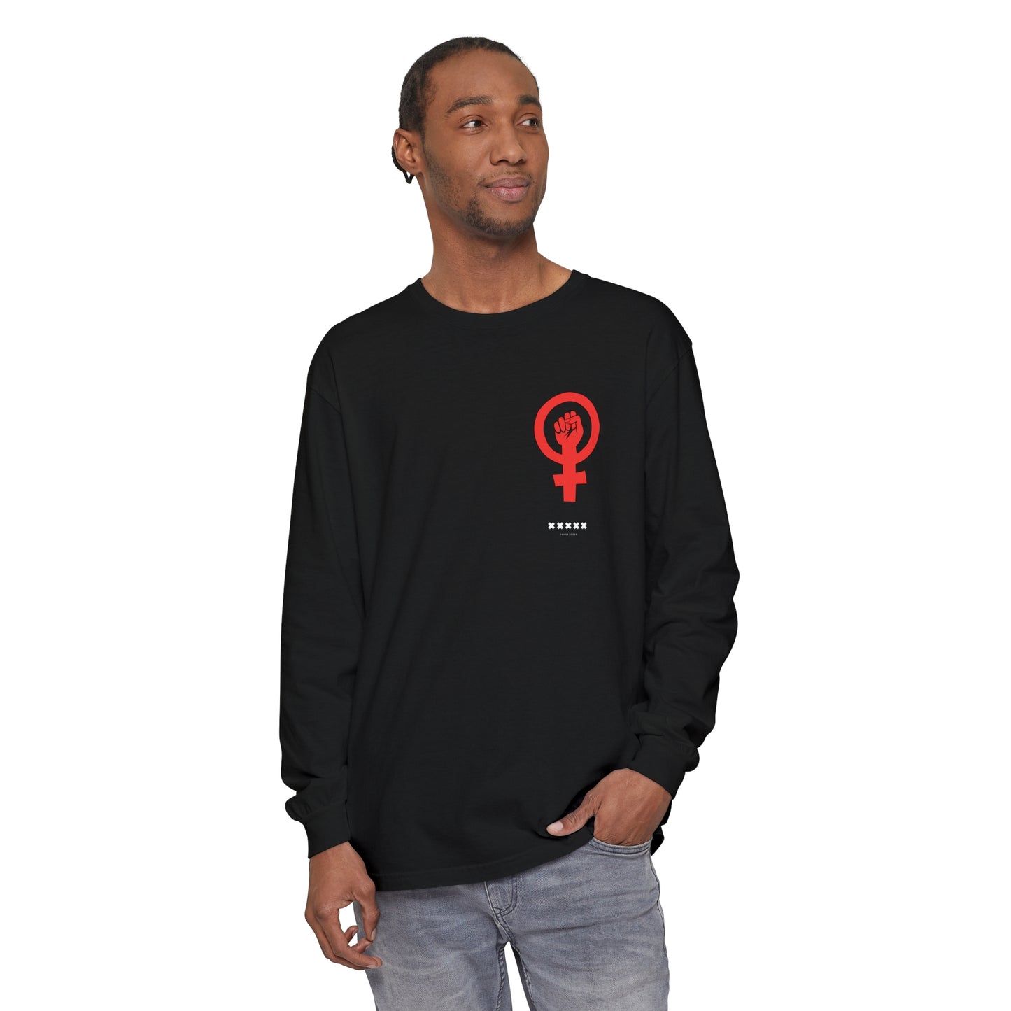 Empoderada Red Feminist Symbol Long Sleeve T-Shirt