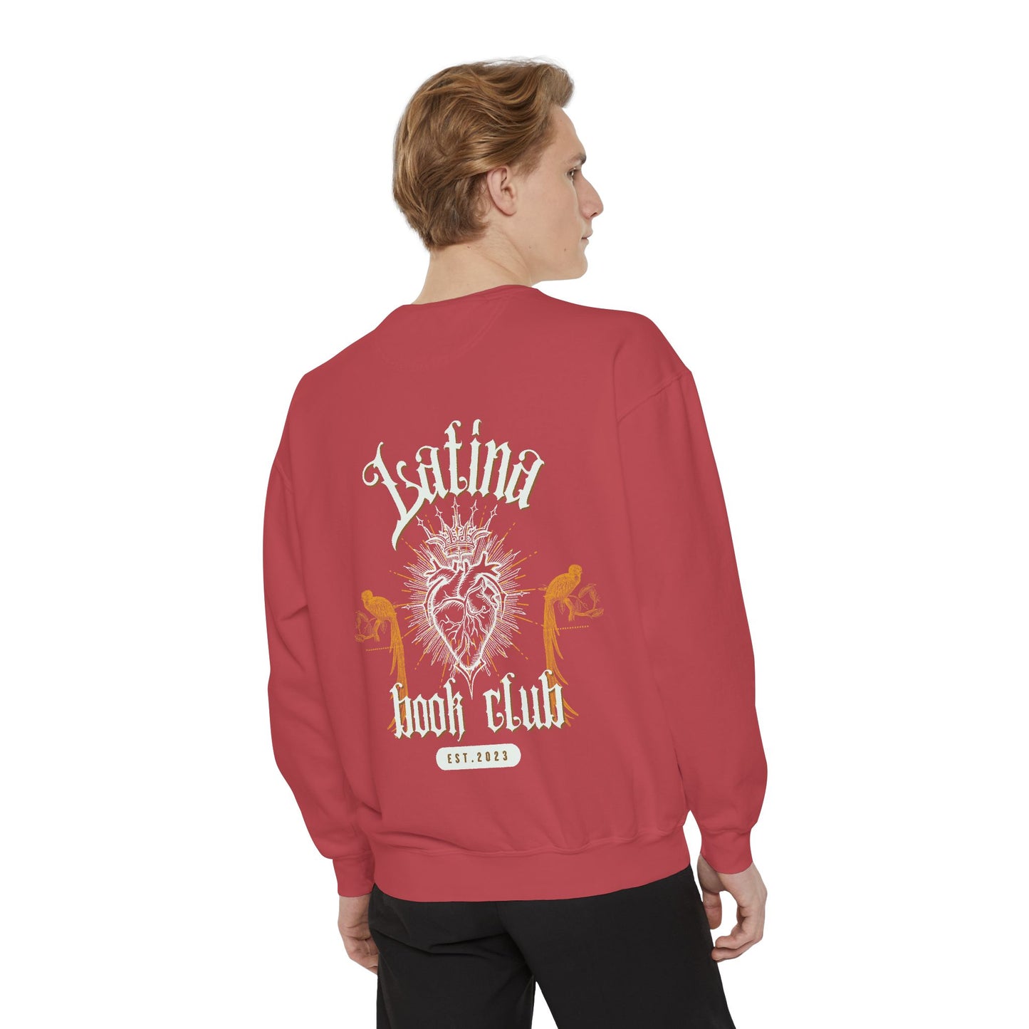 Latina Book Club Sweatshirt with Heart Anatomy Design