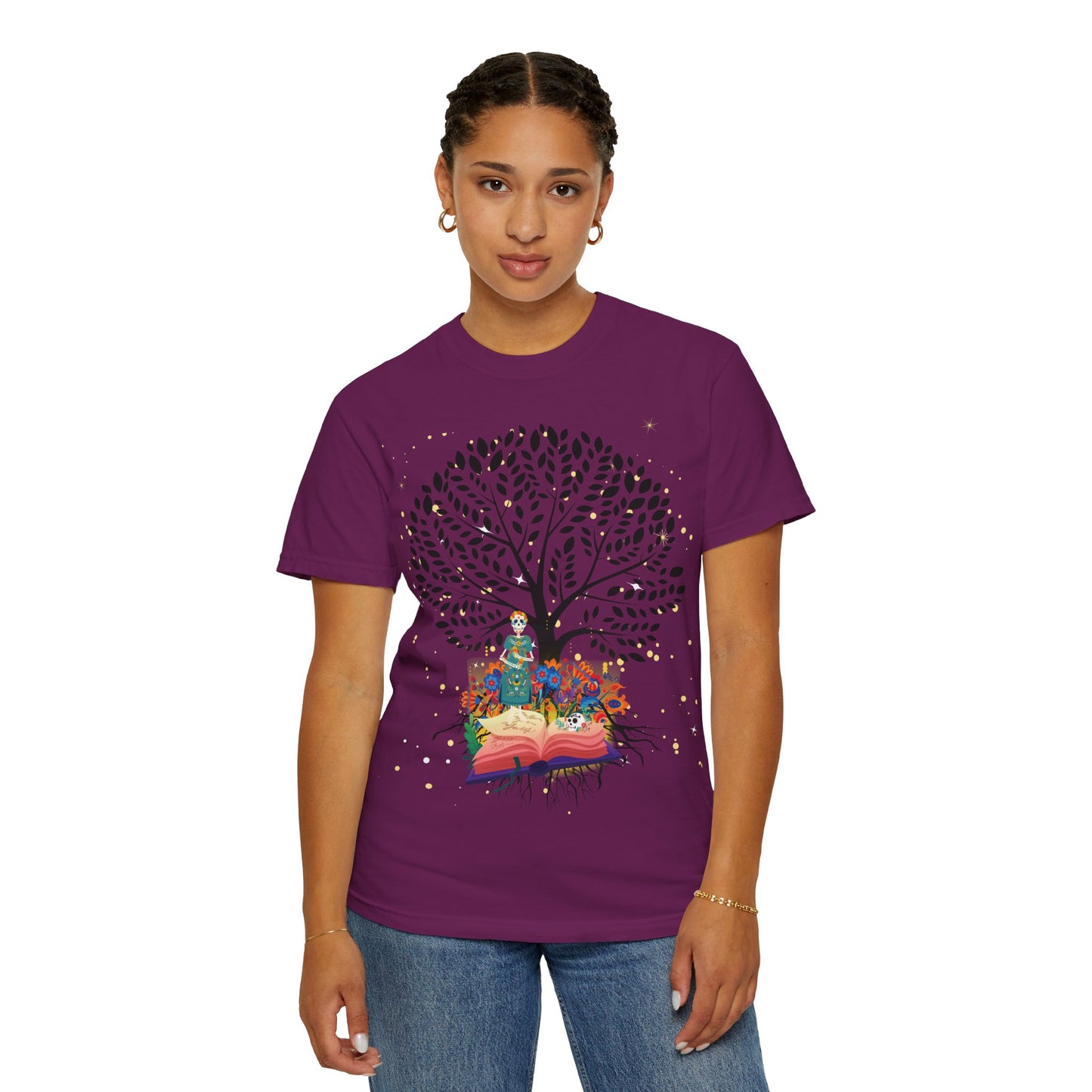 Tree of Life Unisex T-shirt with Calavera Design