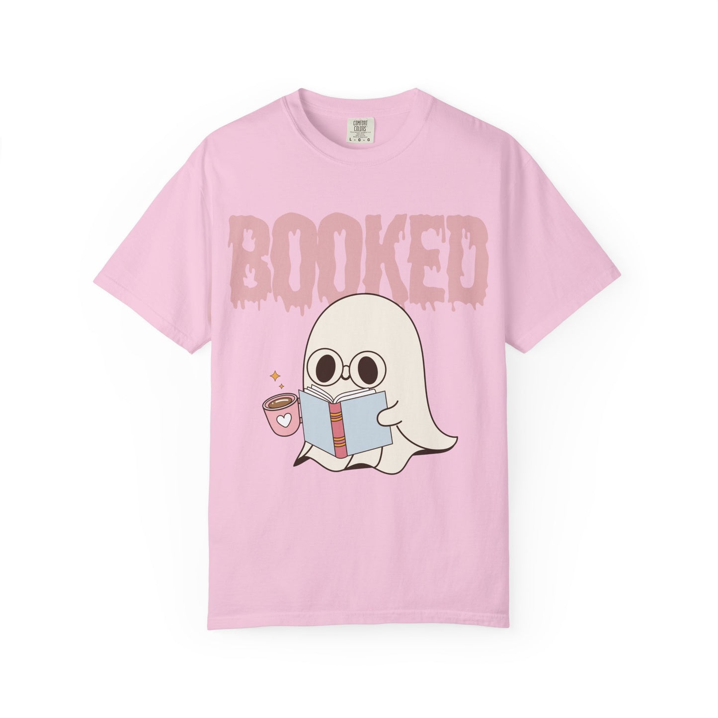 Booked Ghost with Coffee Unisex T-shirt