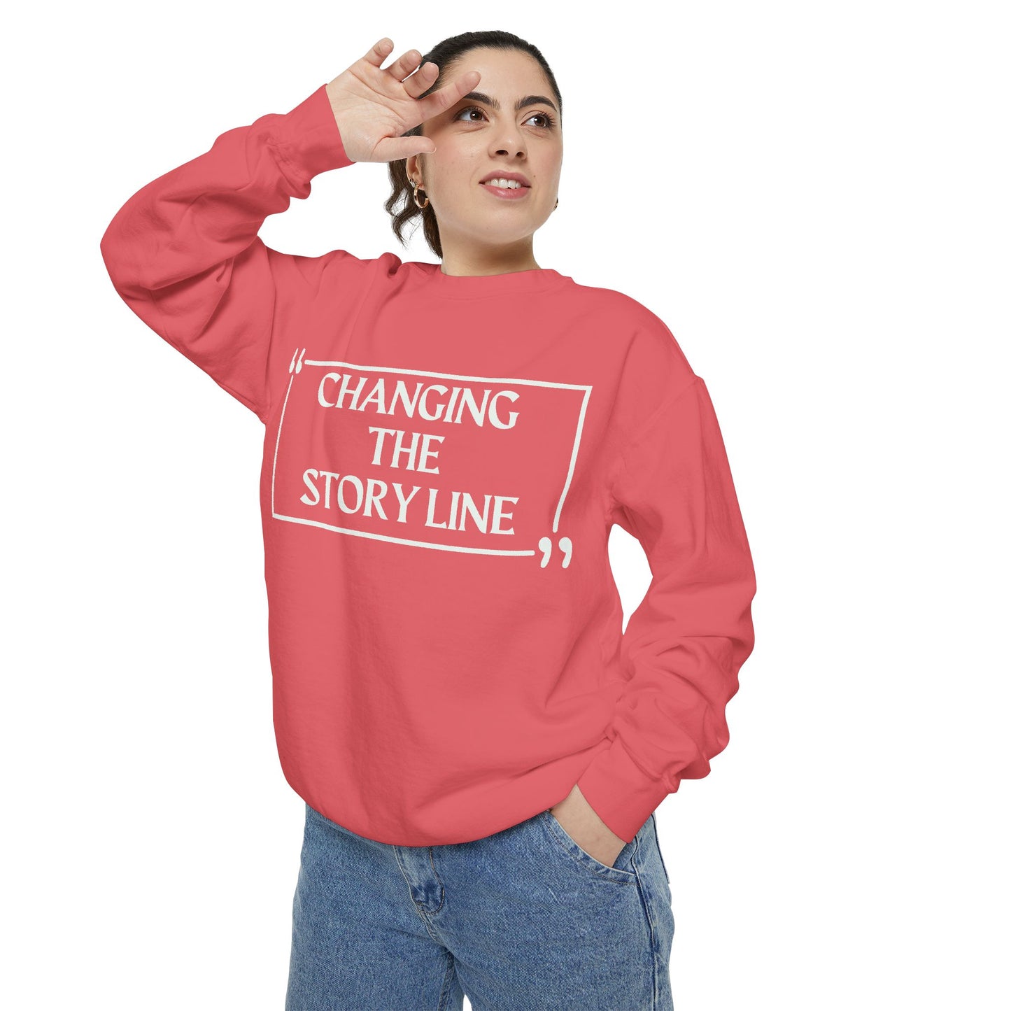 "Changing the Story Line" Unisex Garment-Dyed Sweatshirt