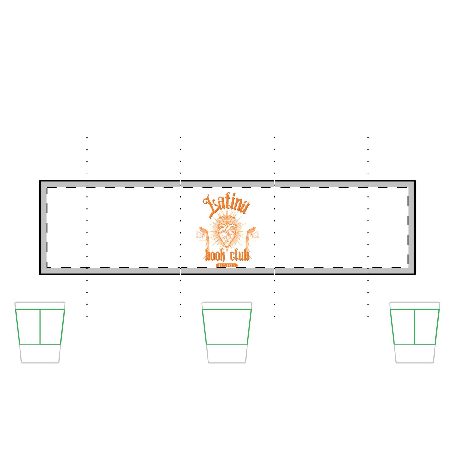 Shot Glass - Latina Book Club with Heart Design