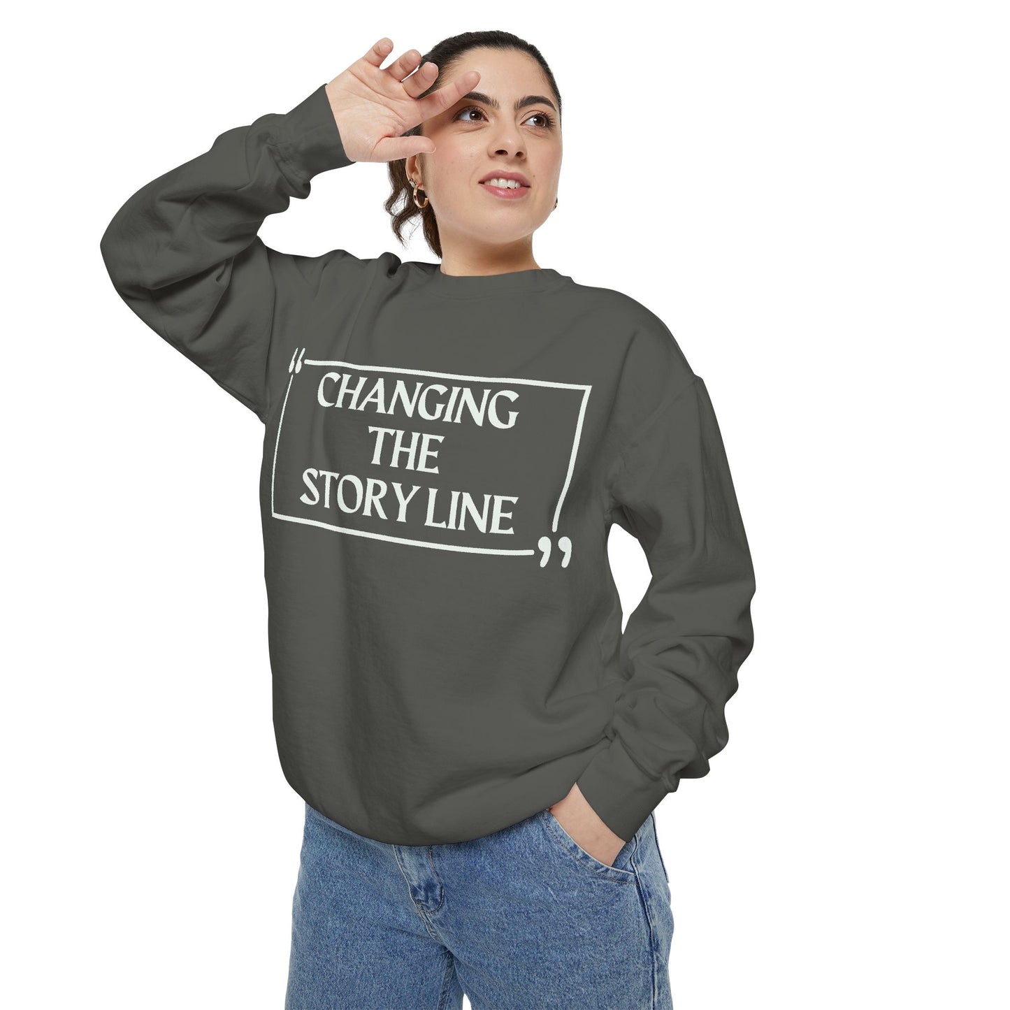 "Changing the Story Line" Unisex Garment-Dyed Sweatshirt