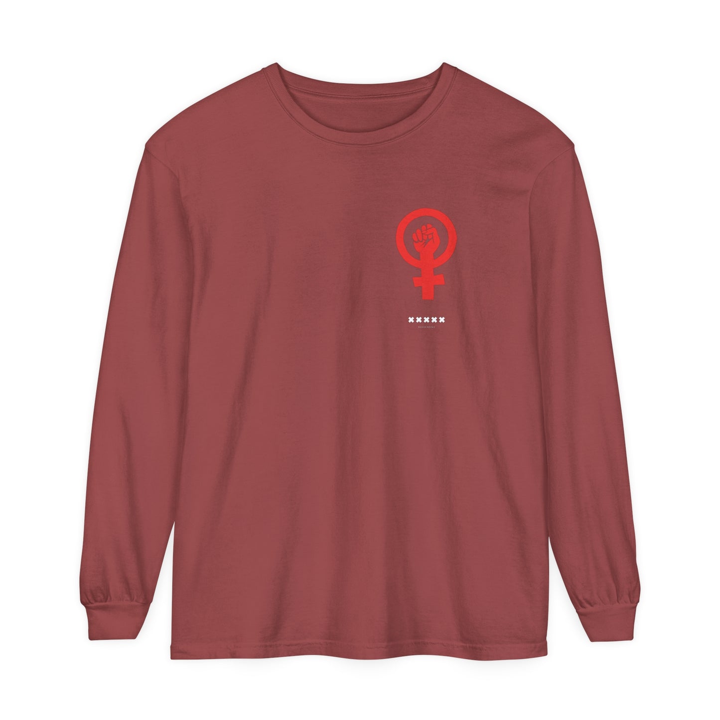 Empoderada Red Feminist Symbol Long Sleeve T-Shirt