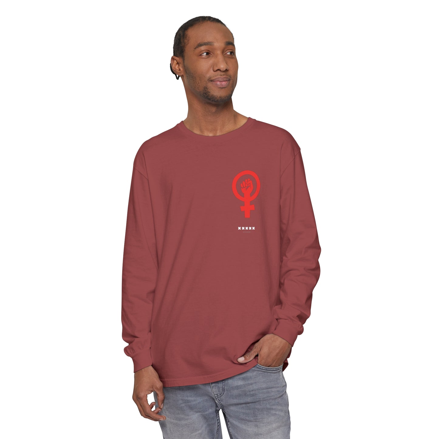 Empoderada Red Feminist Symbol Long Sleeve T-Shirt