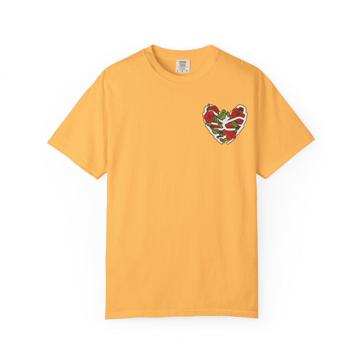 Unisex Garment-Dyed T-shirt - Autentico, Chingon Latino with Calavera Heart