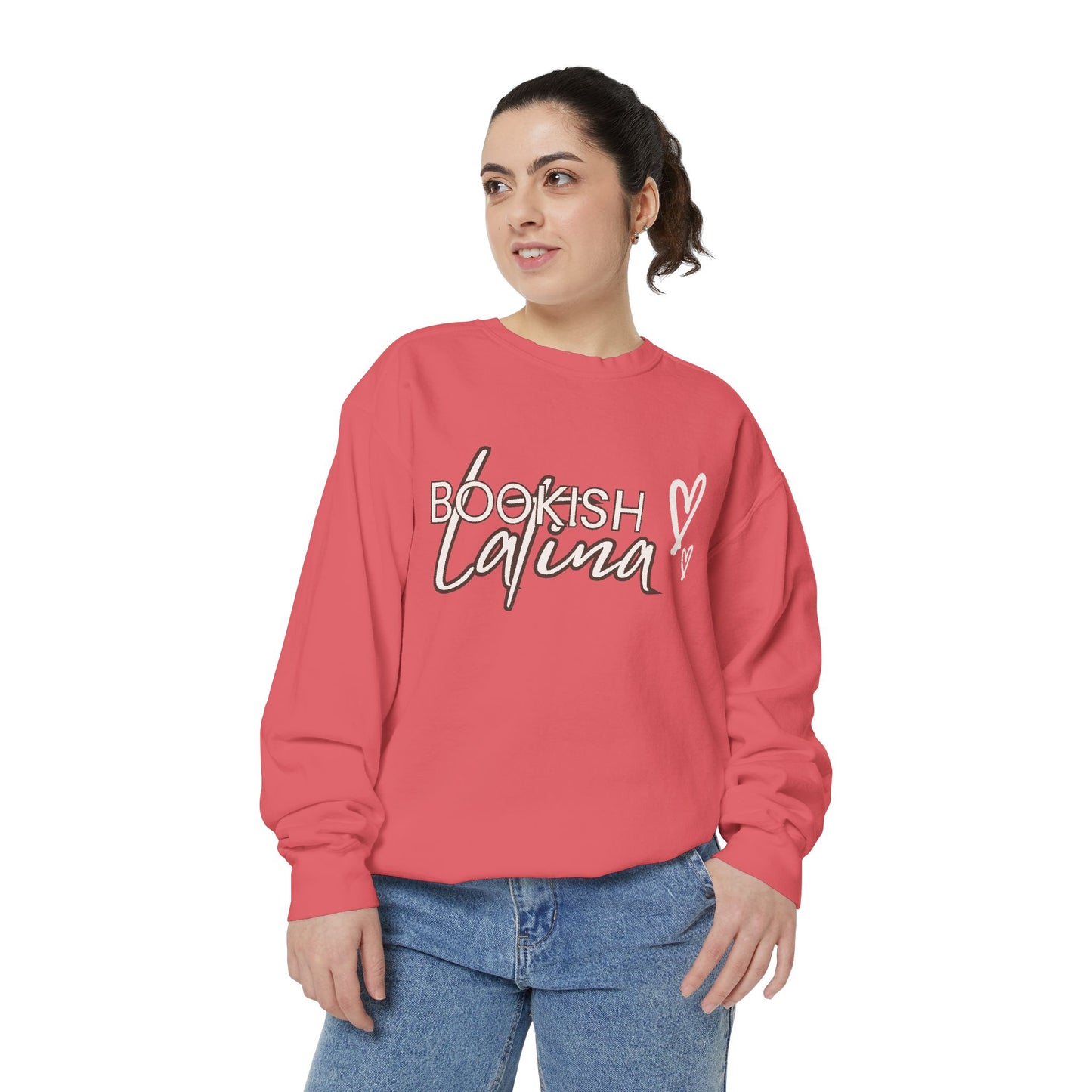 Bookish Latina Sweatshirt- with hearts design