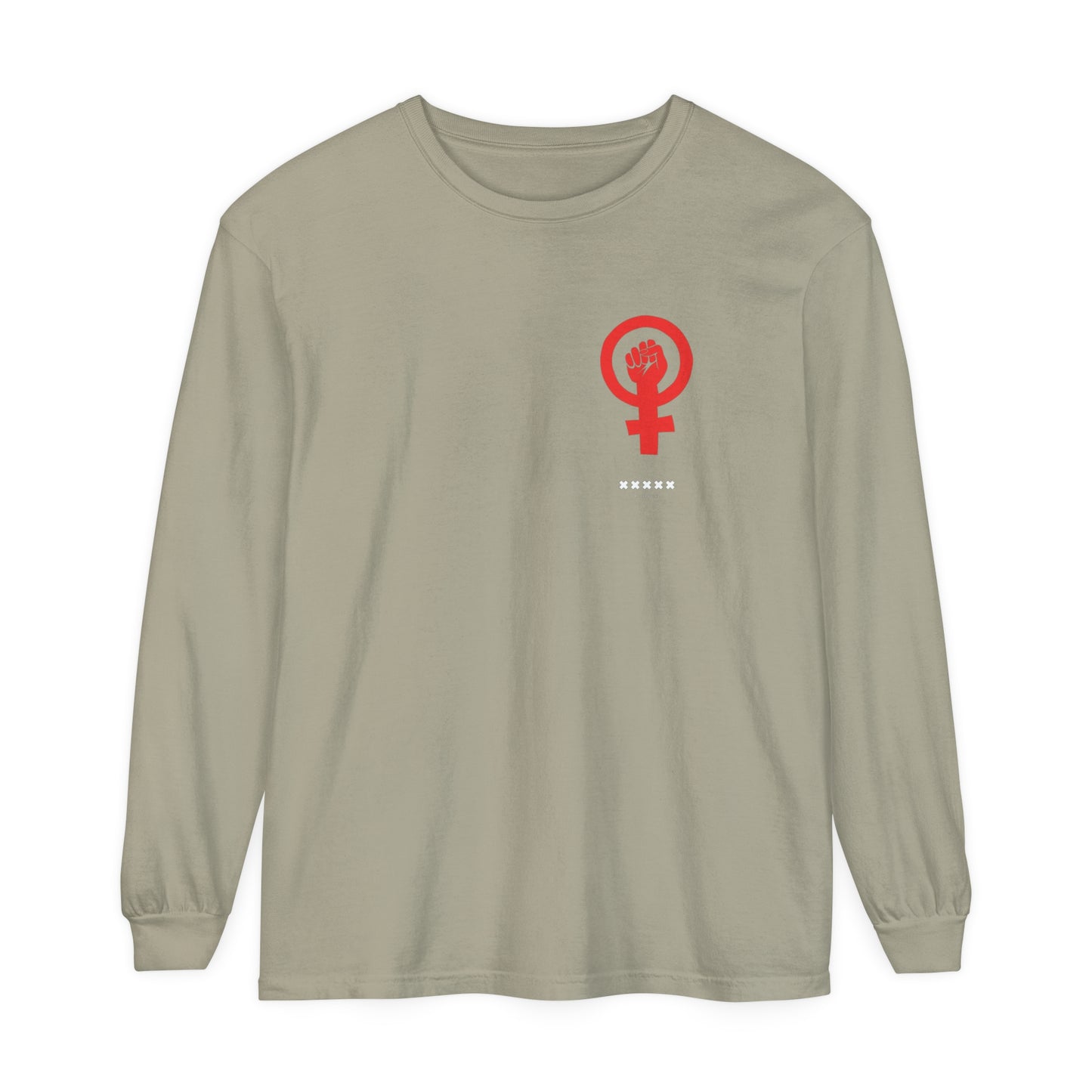 Empoderada Red Feminist Symbol Long Sleeve T-Shirt