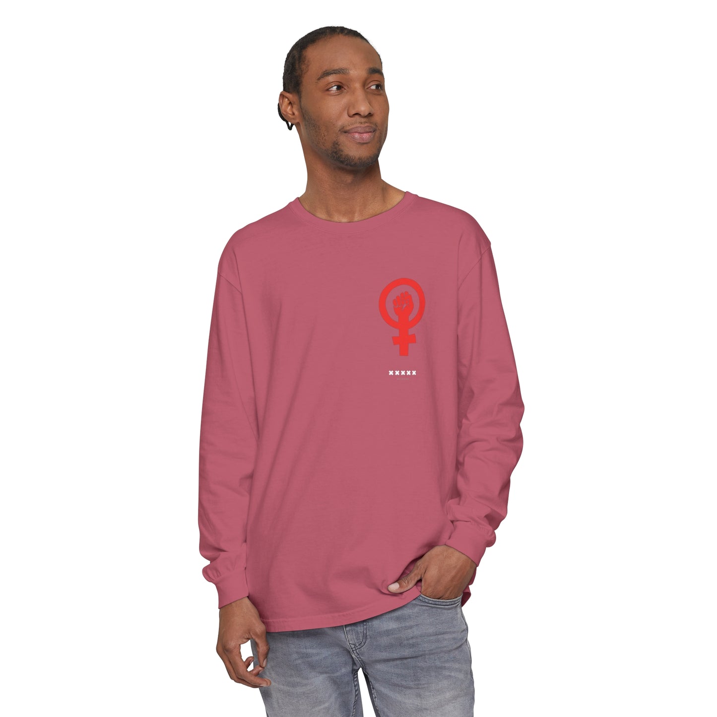 Empoderada Red Feminist Symbol Long Sleeve T-Shirt