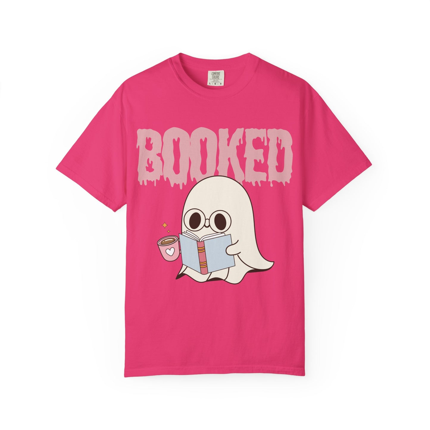 Booked Ghost with Coffee Unisex T-shirt
