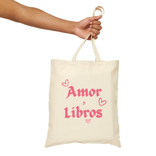 Tote Bag Love Amor y libros with Hearts