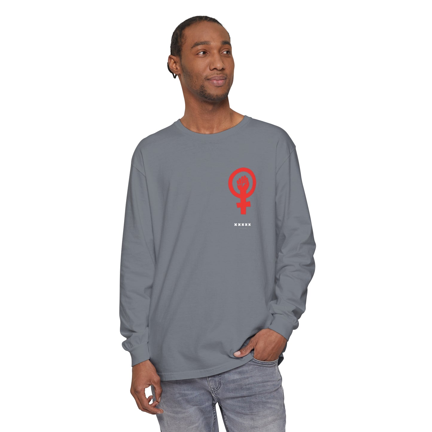 Empoderada Red Feminist Symbol Long Sleeve T-Shirt