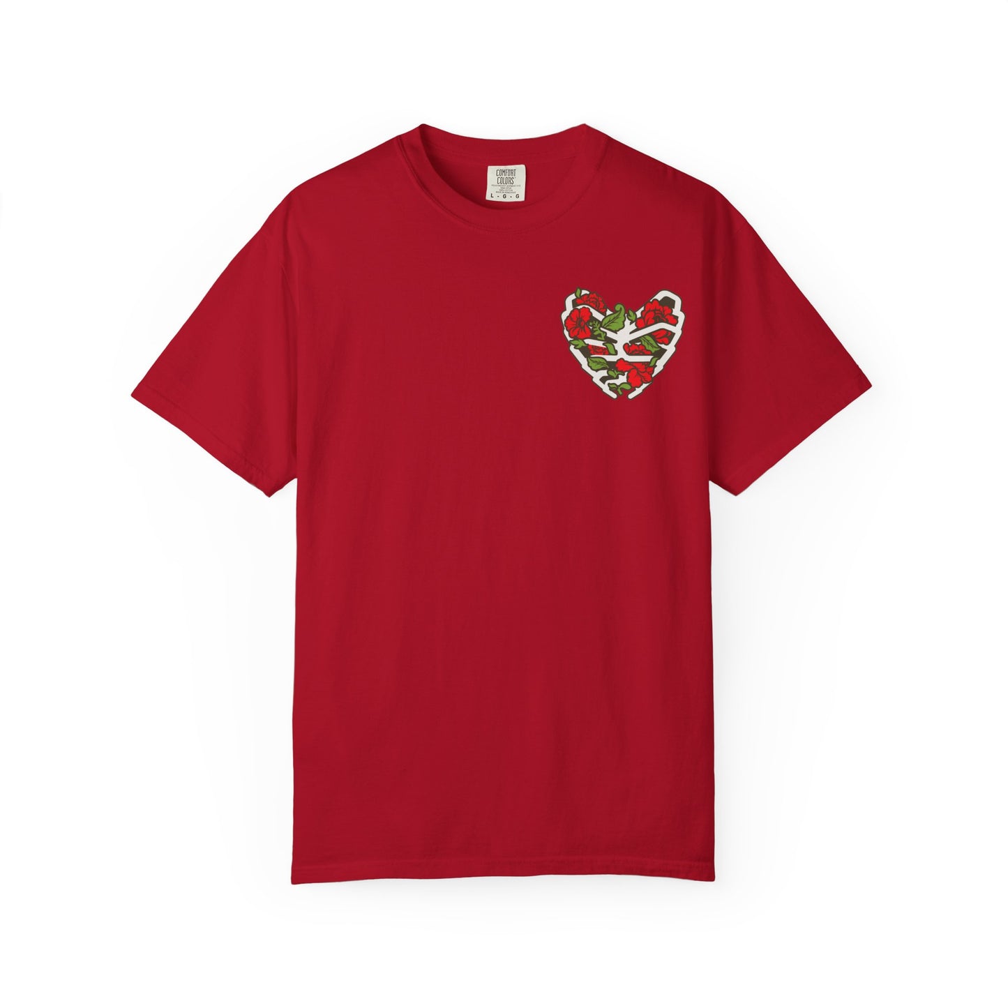 Unisex Garment-Dyed T-shirt - Autentico, Chingon Latino with Calavera Heart