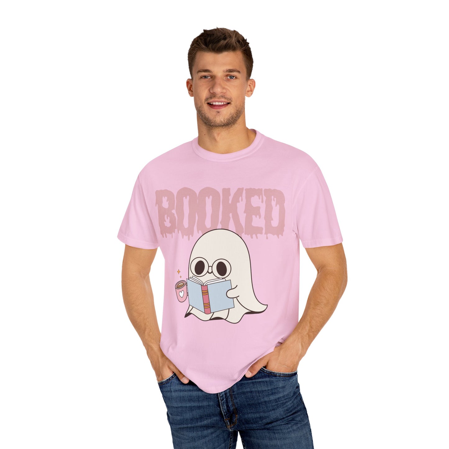 Booked Ghost with Coffee Unisex T-shirt