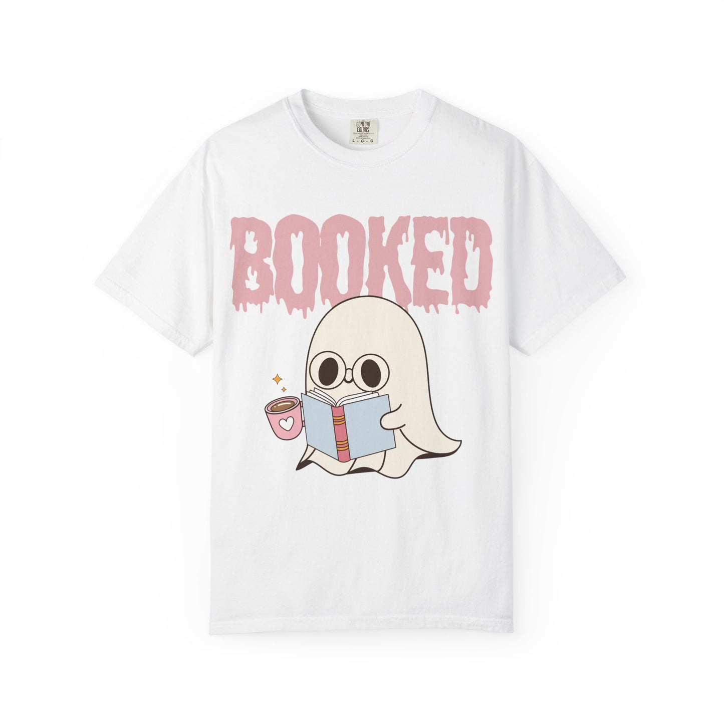 Booked Ghost with Coffee Unisex T-shirt