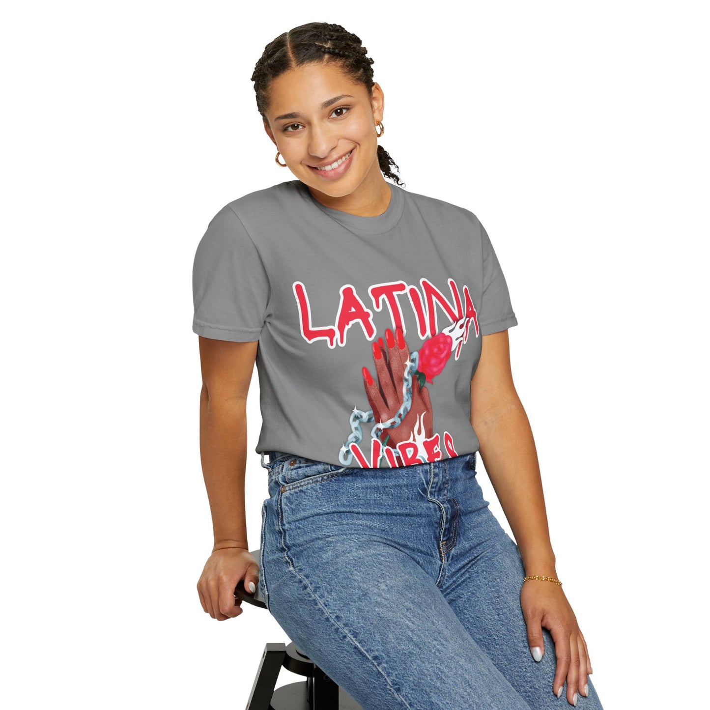 Bold, Stylish & Empowering Garment-Dyed T-shirt - Latina Vibes