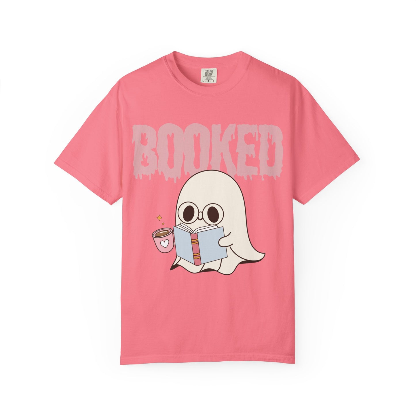 Booked Ghost with Coffee Unisex T-shirt