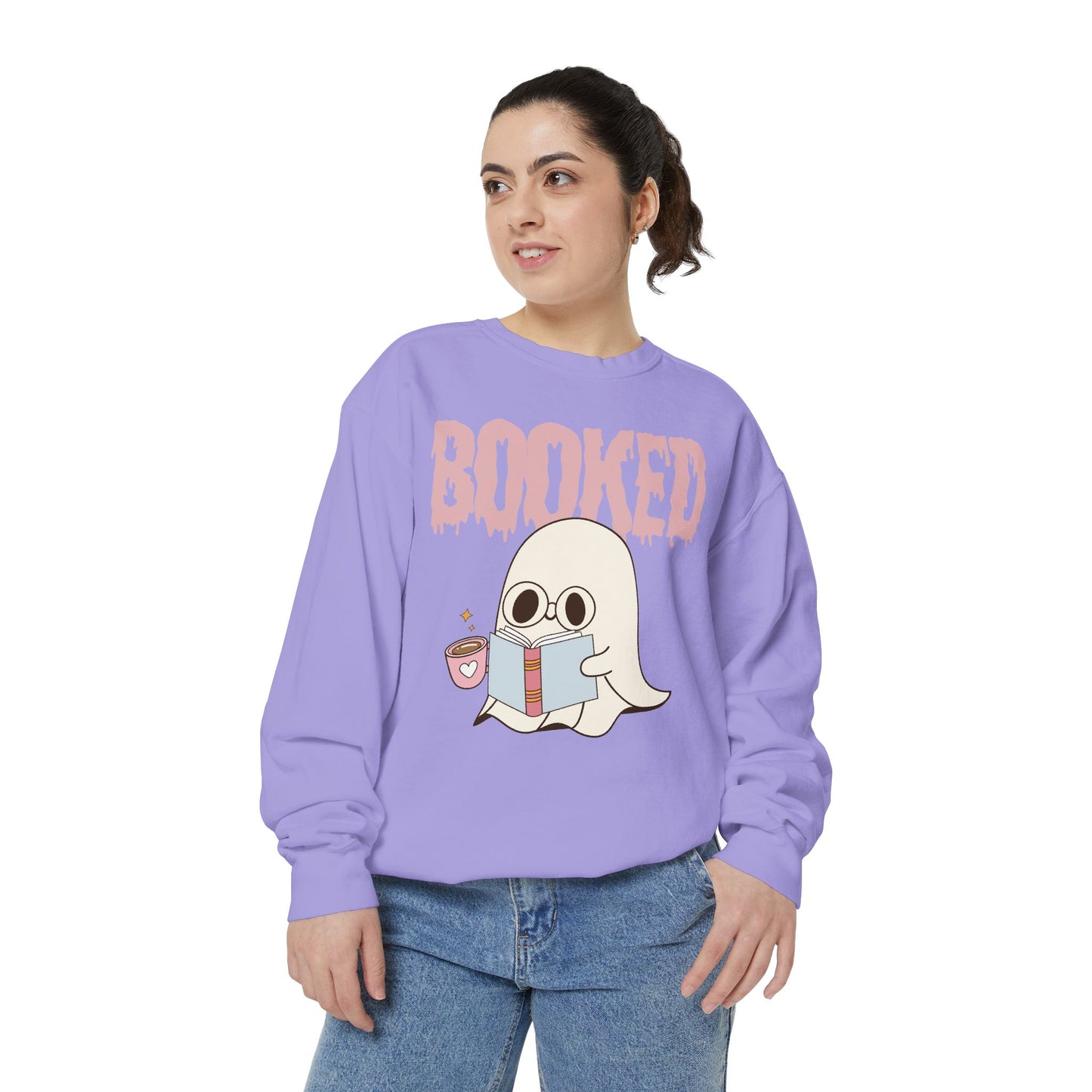 Booked Ghost with Coffee Sweatshirt