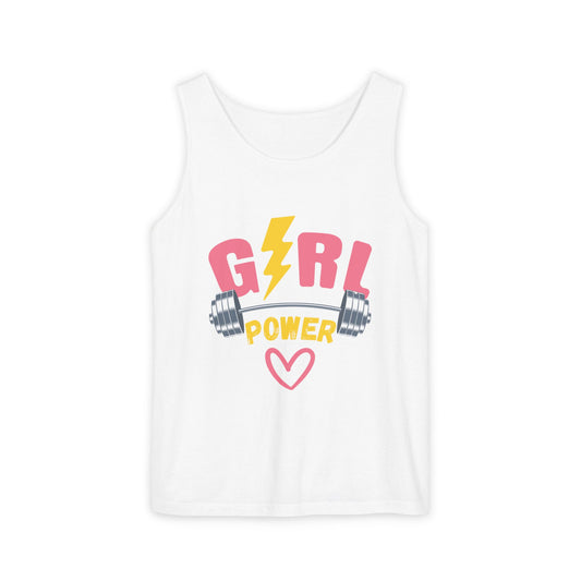 Empower Her: Girl Power Garment Dyed Tank Top