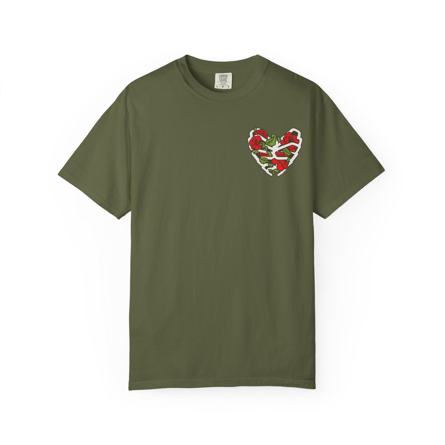 Unisex Garment-Dyed T-shirt - Autentico, Chingon Latino with Calavera Heart