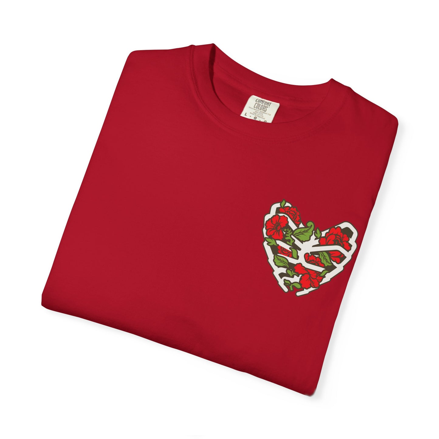 Unisex Garment-Dyed T-shirt - Autentico, Chingon Latino with Calavera Heart