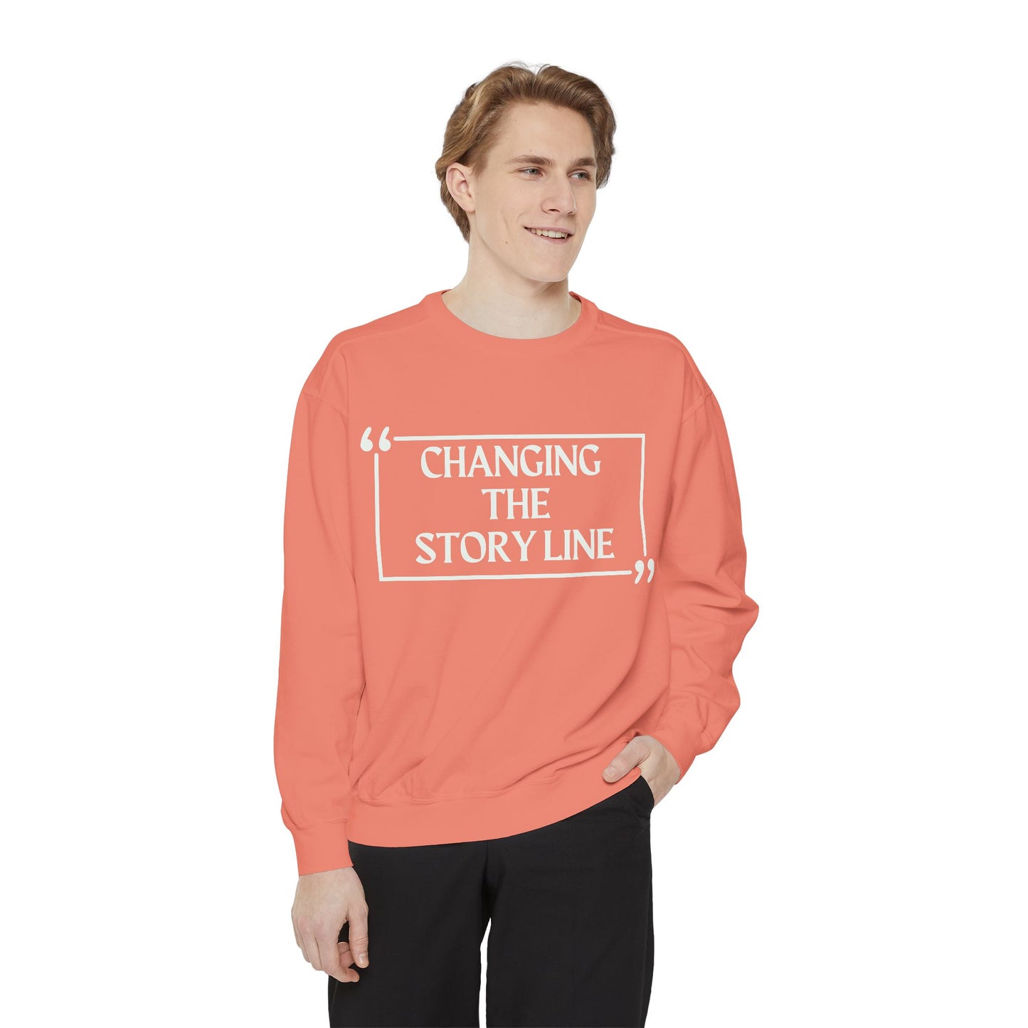 "Changing the Story Line" Unisex Garment-Dyed Sweatshirt