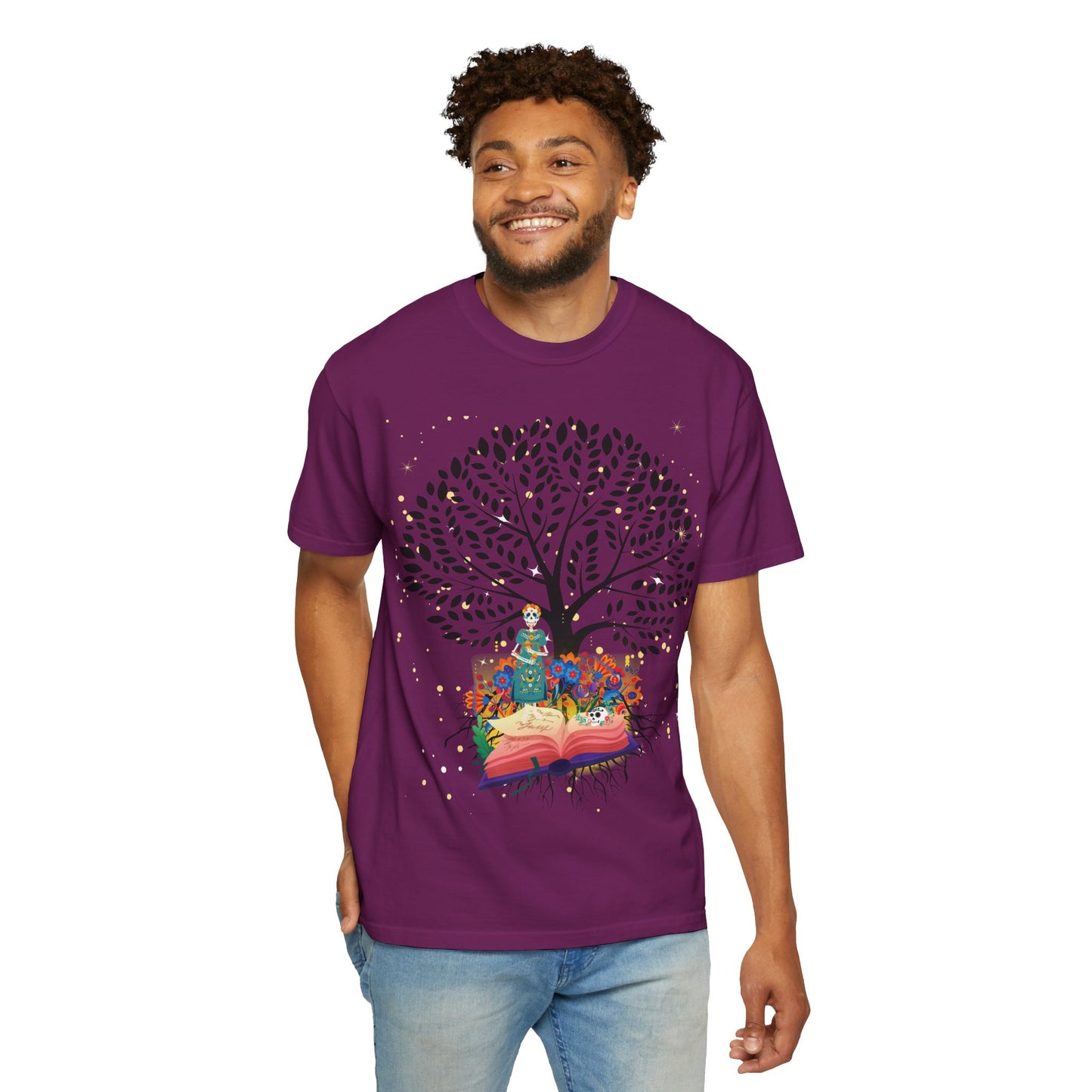 Tree of Life Unisex T-shirt with Calavera Design