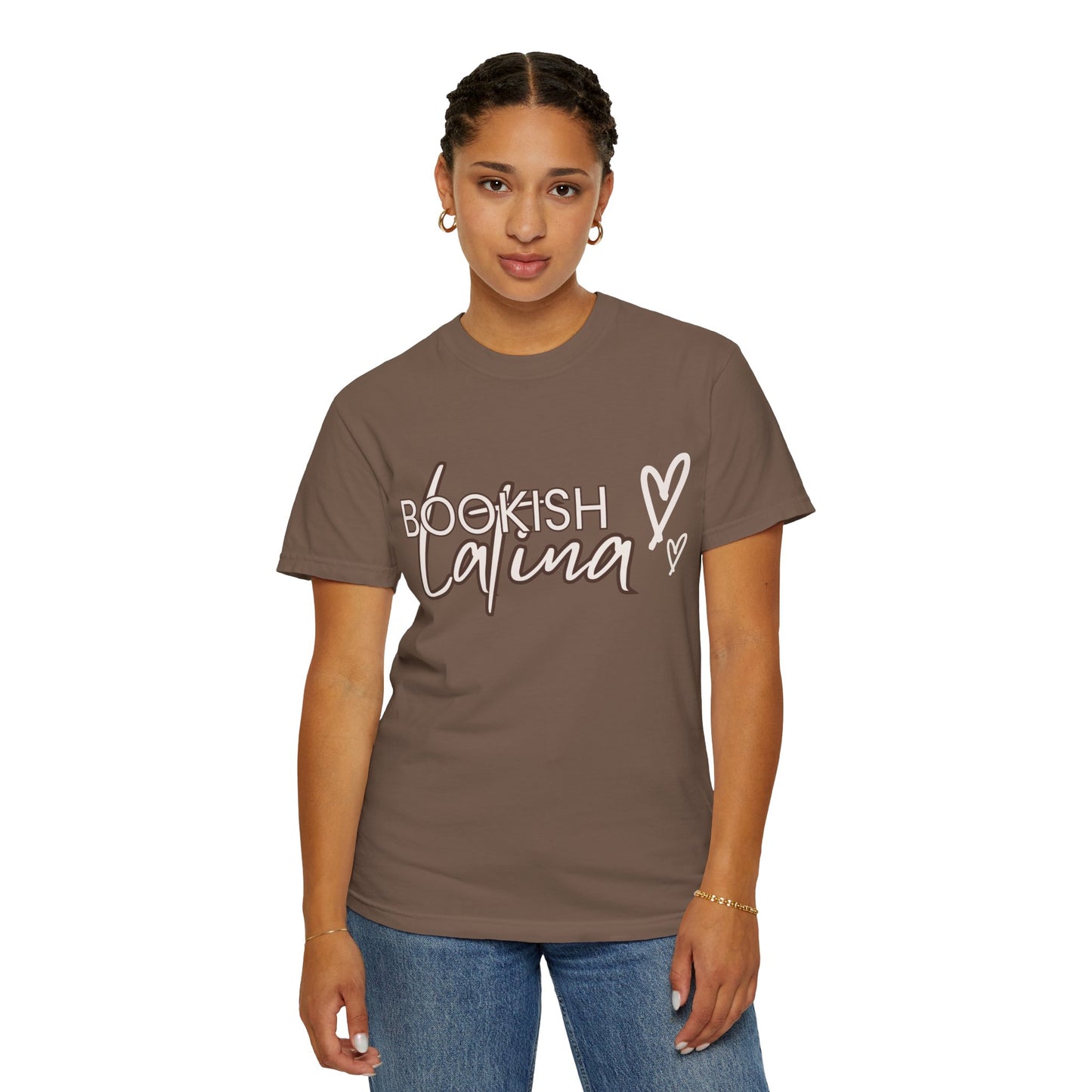 Bookish Latina Unisex T-Shirt- with hearts design