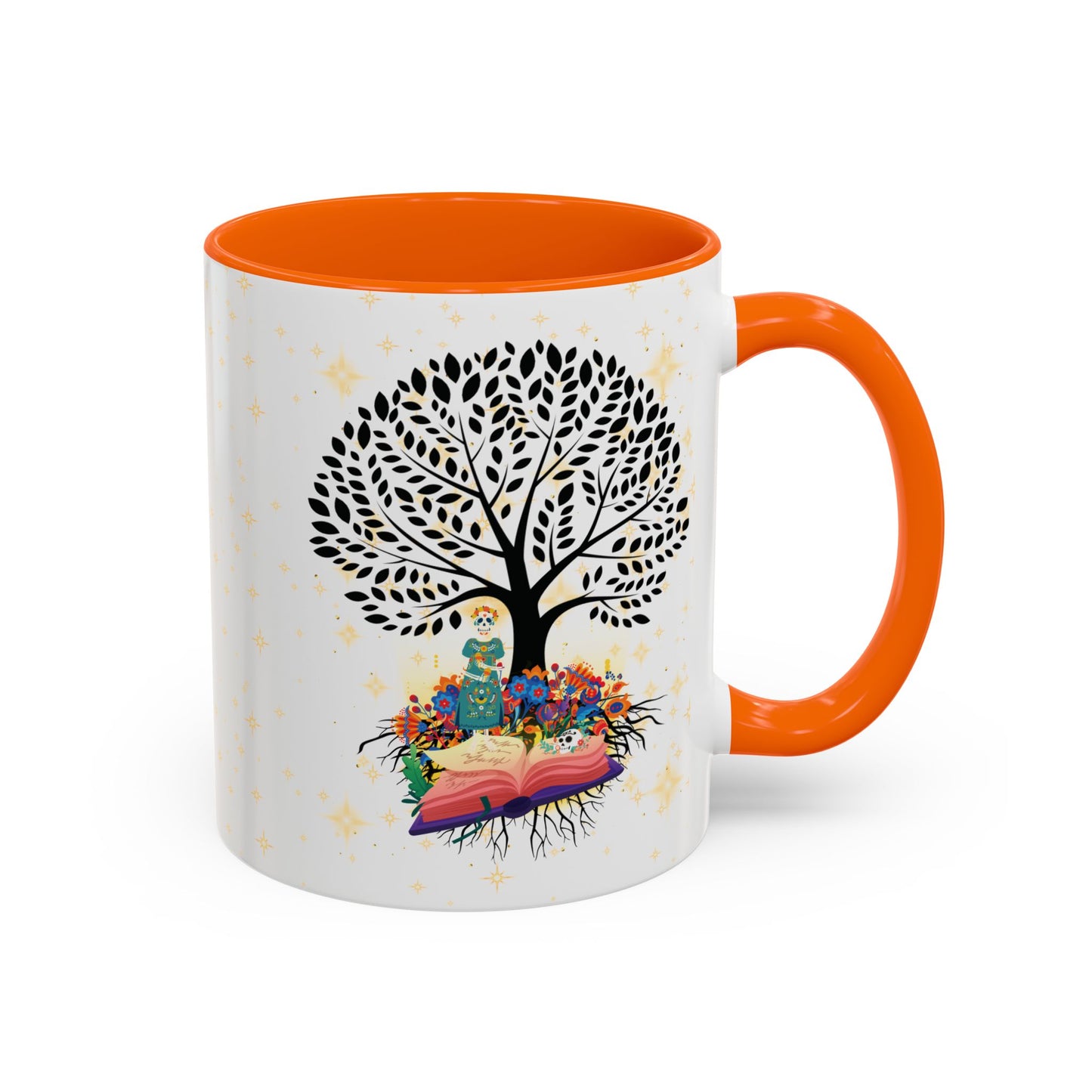Coffee Mug - Stories are Legacies Too with Catrina, Tree, and Book Design