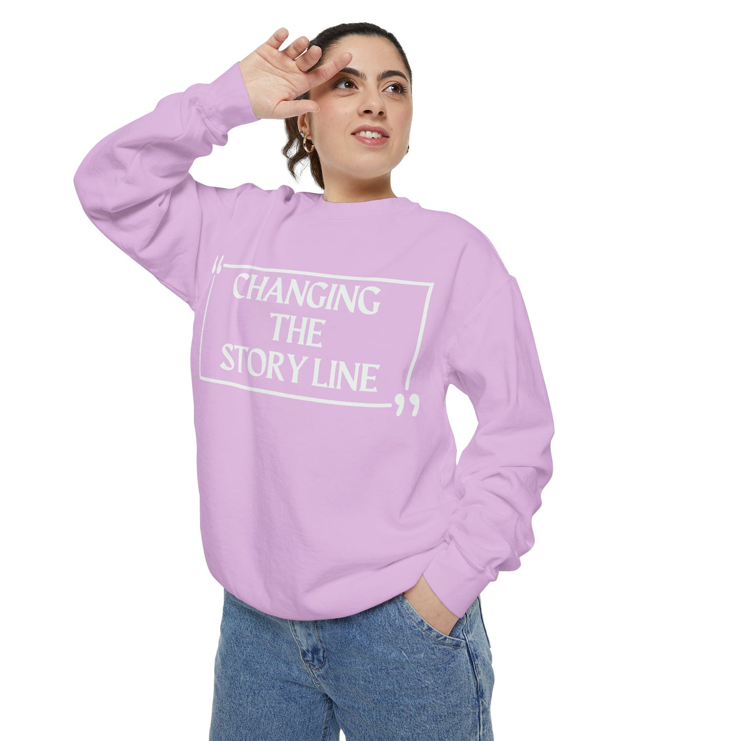 "Changing the Story Line" Unisex Garment-Dyed Sweatshirt