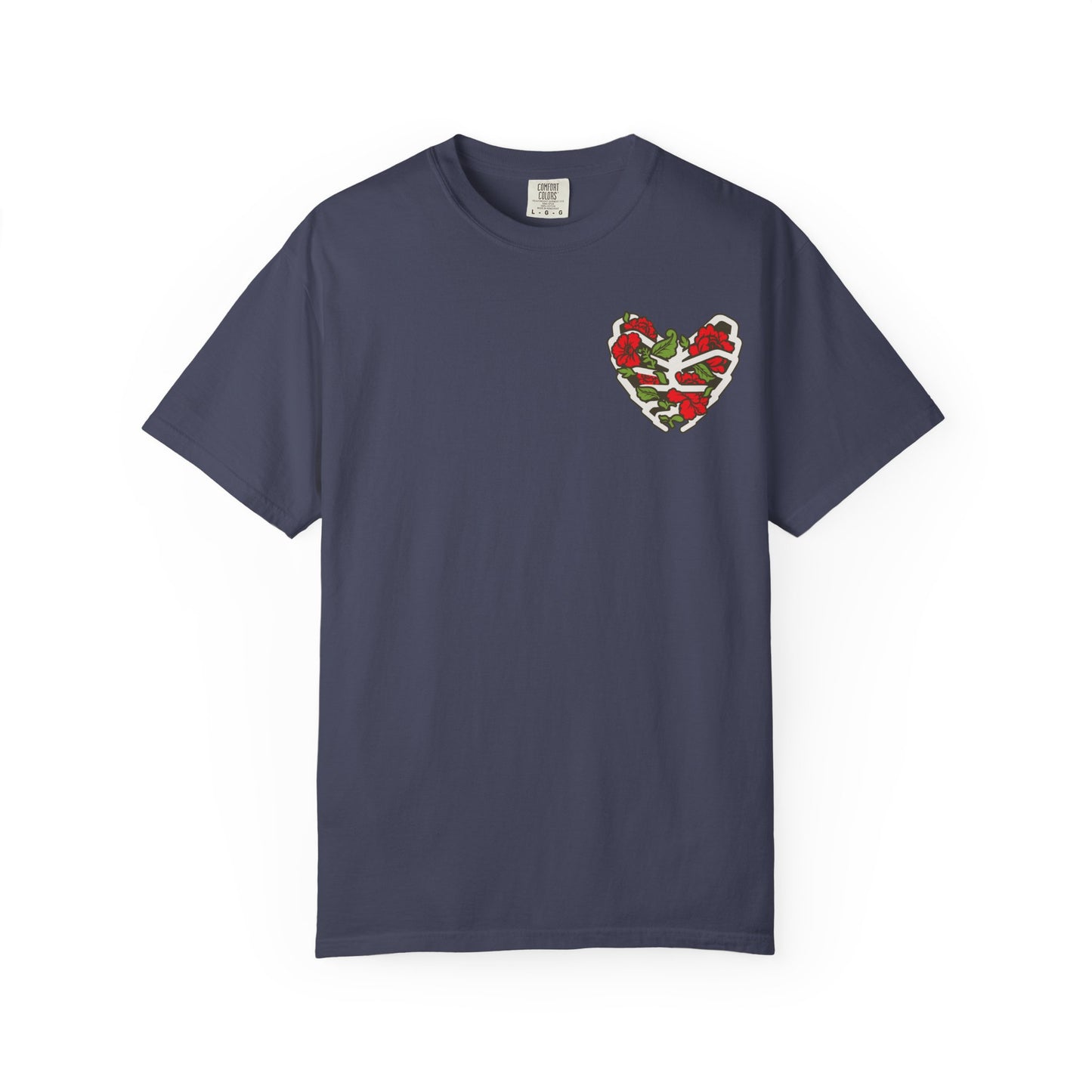 Unisex Garment-Dyed T-shirt - Autentico, Chingon Latino with Calavera Heart